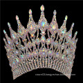 Custom Crown AB Rhinestone Pageant Crowns adjust Band Tiara